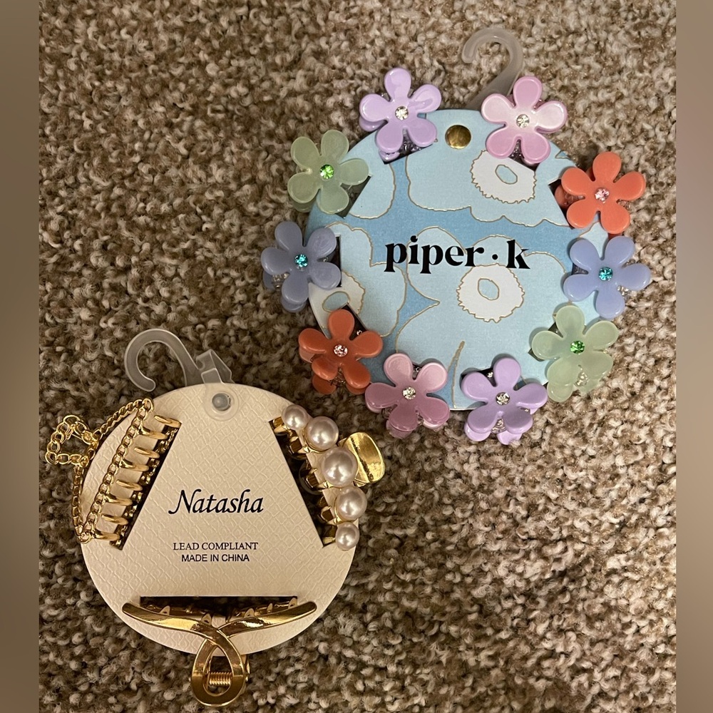 Natasha Floral Hair Clips - Pastel Multicolor